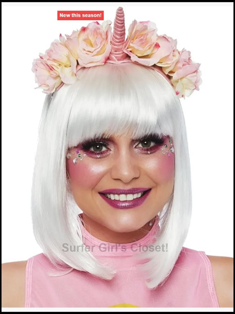 Leg Avenue Pastel Unicorn Flower Headband Adult Costume Accessory
